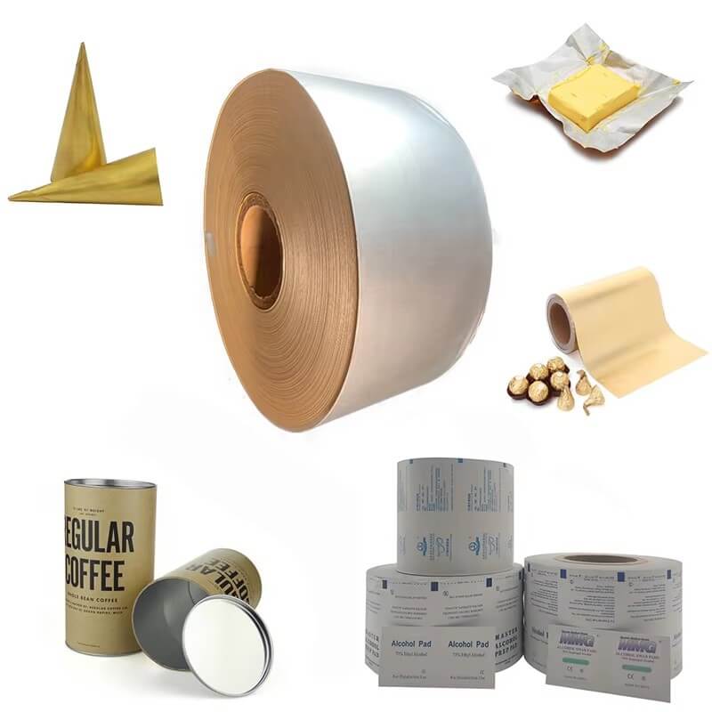 High Quality Aluminium Ice Cream Gold Cone Foil Paper