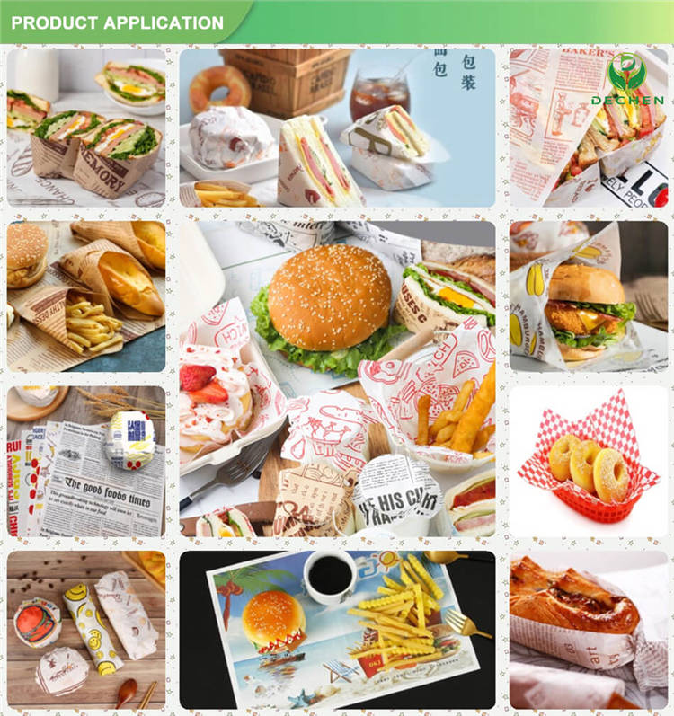 custom greaseproof wrapping paper food malaysia printed