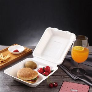 bagasse fast food box disposable tiffin microwaveable chinese take out boxes