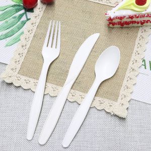 Cutlery Flatware Corn Starch Manufacturers High Quality Plastic Tableware Set
