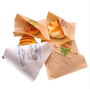 Takeaway Wholesale Bags Kraft Printed Bread Paper Bag