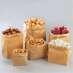 Bags in craft for take away food packing sandwich
