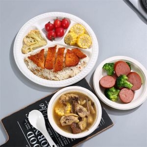Cutlery Round Biodegradable Plates Customizable Custom Made