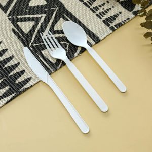 disposable spoon and fork serving cutlery straw spoons plastic