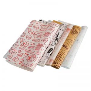 Pe Coated Burger Wrap Paper Custom Food Tissue Sandwich