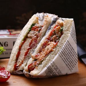 Paper Wrapping Sandwich Wraps Hamburger For Food Warmer