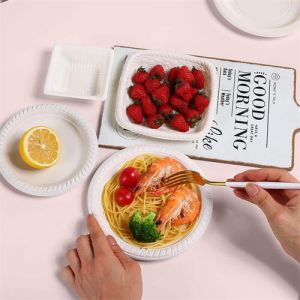Plastic Disposable Plates Dinner With Compartments Nice For Wedding