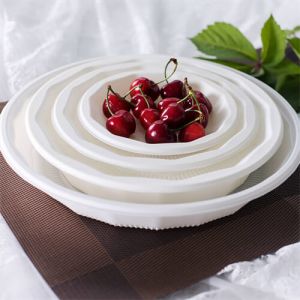Disposable Christmas Plates Eco Bagasse Paper