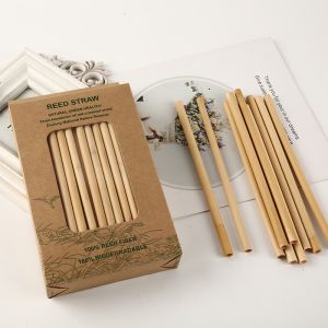 Disposable Reed Straw 21Cm With Logo Grass Straws Reusable