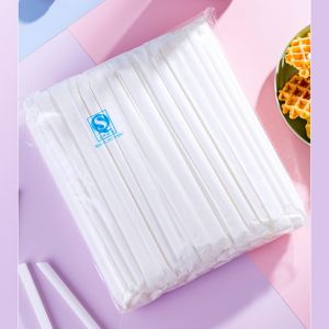 Biodegradable Compostable Plant Based Pla Straw Bent Individually Wrapped Eco Friendly Straws