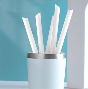 10*210 Mm Pla Straws Disposable Plastic Drinking Degradable Straw