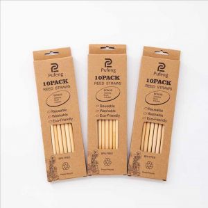 100% Natural Material Biodegradable Reed Straw Eco-Friendly Water Grass Straws