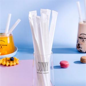 Composable Pla Straw Enviroment Friendly Drinking Straws For Bubble Tea