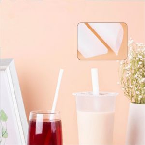 100% Biodegradable Compostable Pla Straw Environment White For Drinking
