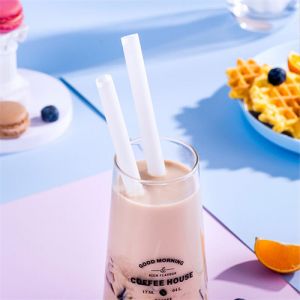 Bio Pla Straw With Paper Wrap Compostable For Home Logo Printed