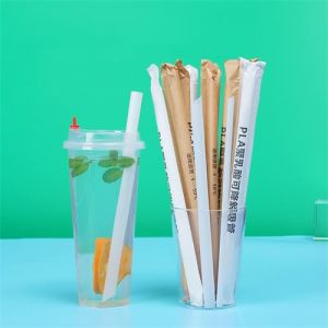 Colored Elastic Drinking Bendy Pla Straw Compostable Naturely