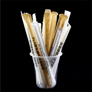 Biodegradable Drinking Straws Pla Straw 200Mm For Tumbler Water Bottle