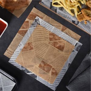 Custom Wrapping Paper Wholesale Printed Wax Brown Sandwich
