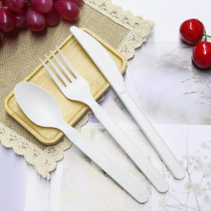 Eco Friendly Biodegradable Knife Wholesale Airline Cutlery Pack Plastic Fork