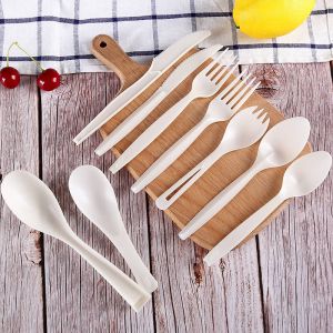 Cornstarch Spoon Biodegradable Cutlery Bulk 1000 Plastic Spoons