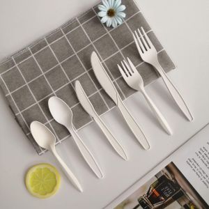 Customized Pp Spoon Factory Heavyweight Cutlery Set Serving Forks And Spoons