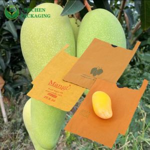 Fruits Cover Anti Pests Growing Protection Bags Mango Ripening Paper Bag With Wax Coated