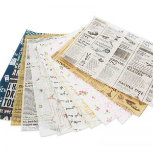printed wax paper sheets