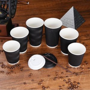 90ml Cup With Lid White Paper Cups 12oz