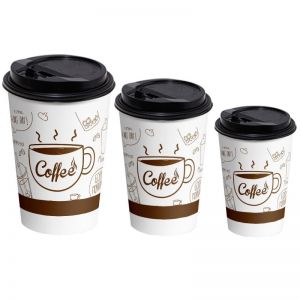 Coffee Cup Cold White Brown Paper Cups 4oz