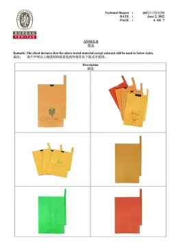 fruit protection PAPER BAG certificate