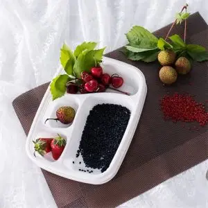 Maïszetmeel Servies Wegwerp Pp Plastic 500 ml Amerikaanse vierkante voedselcontainer Leverancier 4 compartimenten