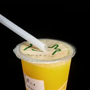 12Mm Straight Non Plastic Biodegradable Pla Straw Drinking Spoon Straws