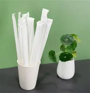 Bio Disposable PLA Straw - Hard Plastic Drinking Straw Eco-Friendly