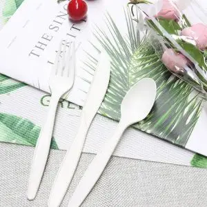 Cornstarch Forks Wholesale Biodegradable Cutlery Set Cake Serving Utensils