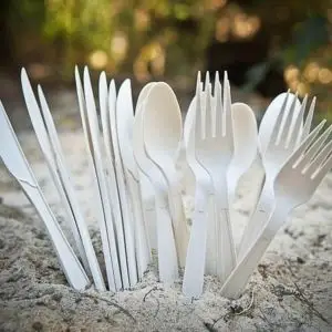 Corn Starch Biodegradable Fork, Wholesale Cutlery Spoon Straws