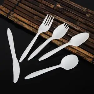 Biodegradable Spork OEM Take Out Corn Starch Cutlery Tiny Forks