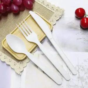 Eco Friendly Biodegradable Knife Wholesale Airline Cutlery Pack Plastic Fork