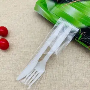 Cornstarch Spoon And Fork Eco Friendly Biodegradable Spork Factory Meal Prep Chinese