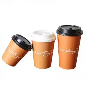Cold Cup PE Coated Disposable Paper Cups With Lids