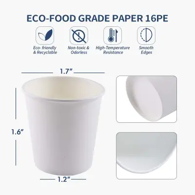 4oz Printed Paper Coffee Bagasse Drink Smoothie Cup With Lid And Straw