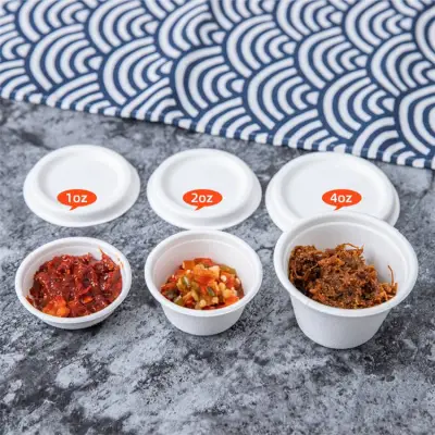 Chips Double Wall Paper Biodegradable Cold Bagasse Cup With Lid Chips Double Wall Paper Biodegradable Cold Bagasse Cup With Lid