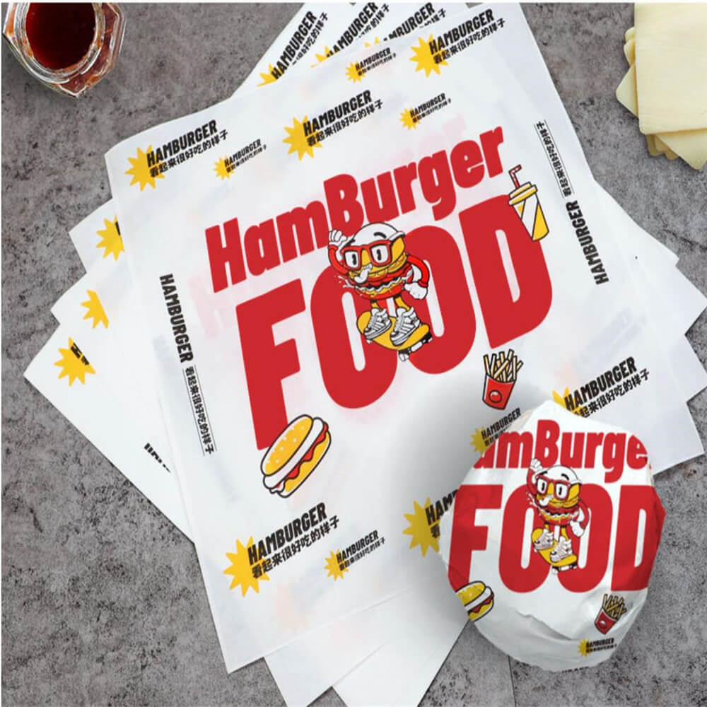 Burger Wrapping Paper Design Hamburger Wrappers Wrap Sandwich Packaging