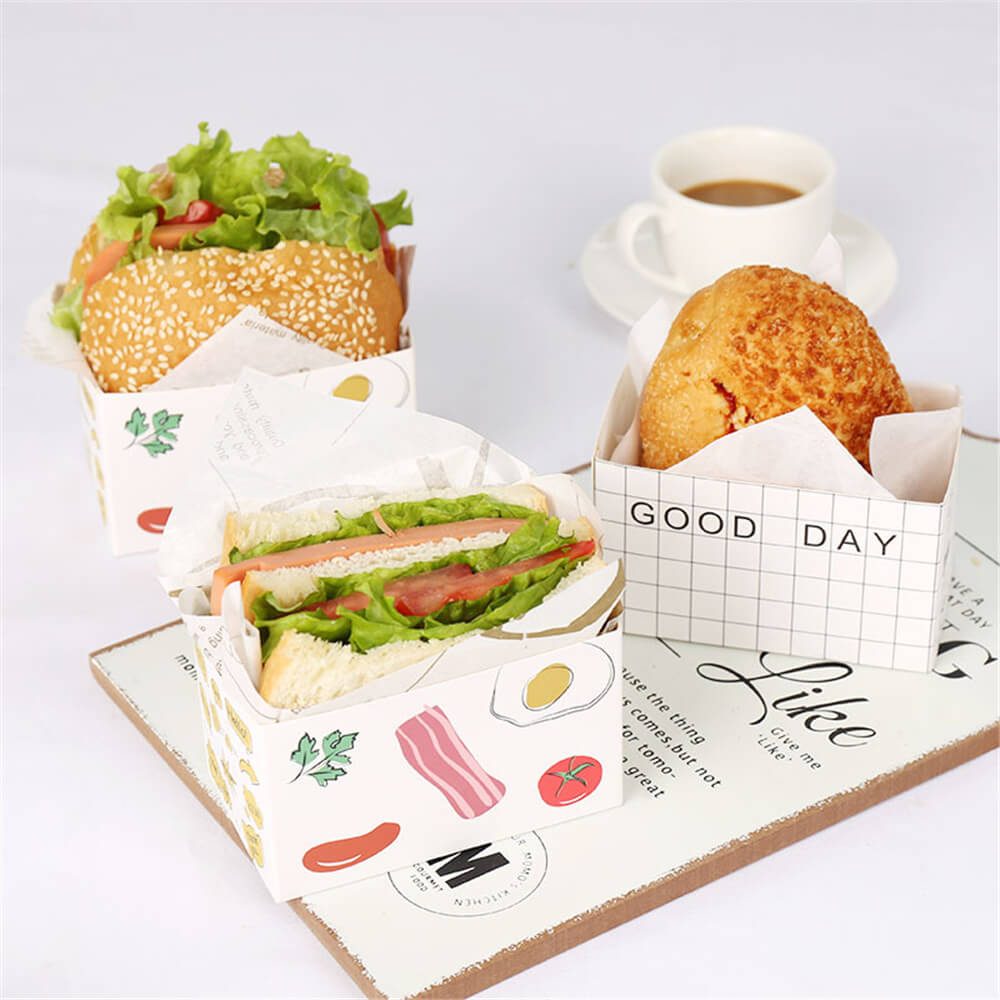 wrapping sandwiches in wax paper tissue for food custom printed service
