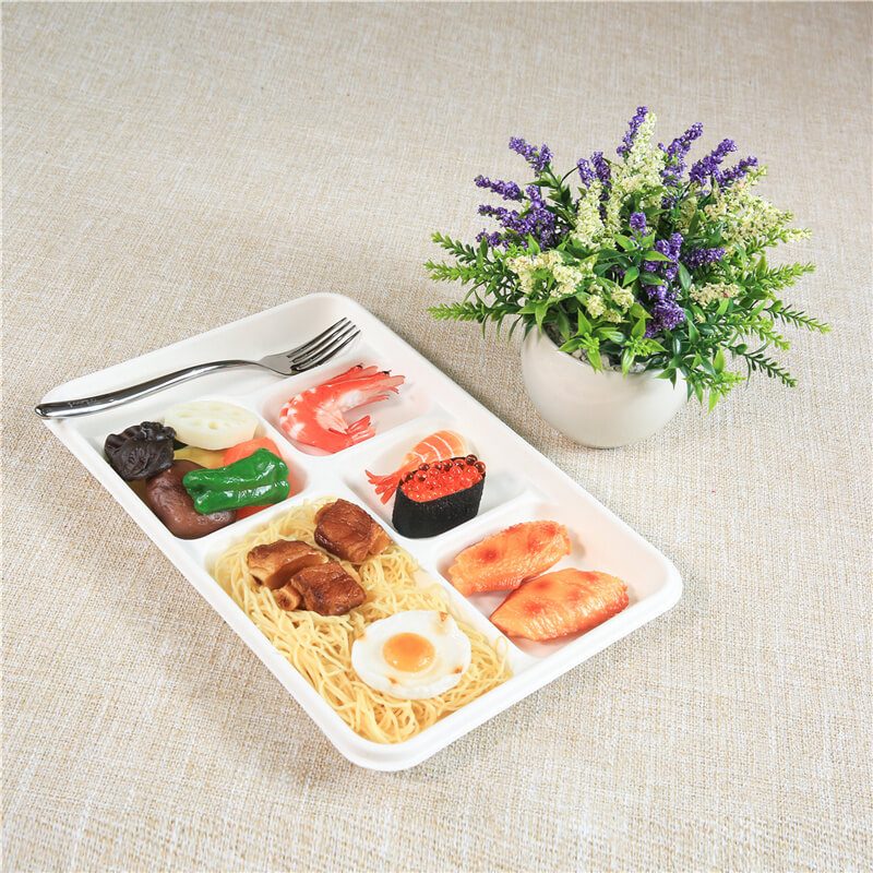 take out containers  fivber bagasse 6 hl bagasses blend hinged large container